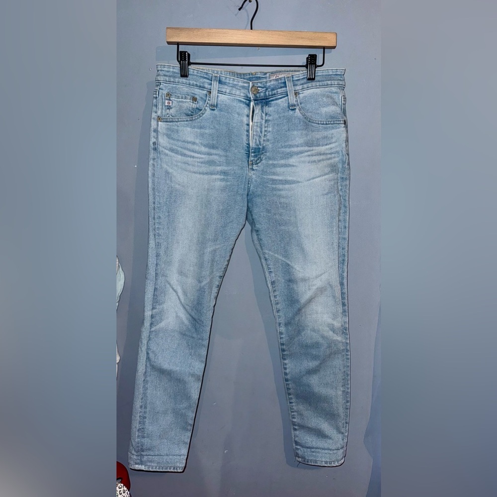 AG Adriano Goldschmied Light Wash Jeans Size 30R Ankle Stretch Denim